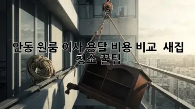 안동 원룸 이사, 용달 비용 비교 & 새집 청소 꿀팁!